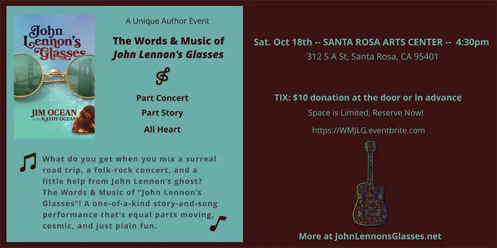 Announcing the Debut of “The Words & Music of John Lennon’s Glasses”